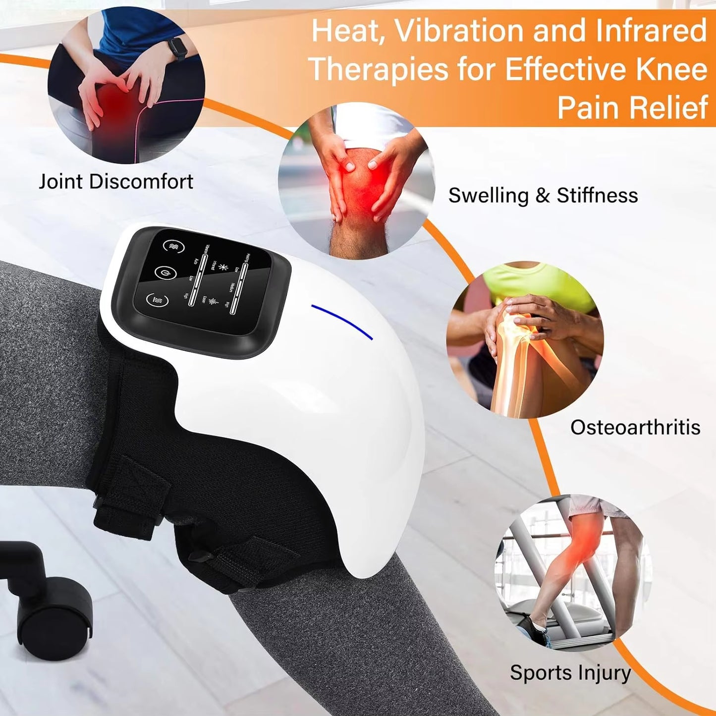 JTT™ Knee Massager, Red Light Therapy